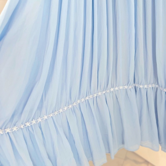 NWT $298 LOVERS + FRIENDS Womens M Powder Blue Lucy Maxi Dress Sleeveless Stars. - Picture 6 of 12